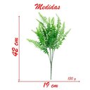 Ver imagem 2 de Kit 10 Ramos Decoração Arranjo Samambaia 42cm