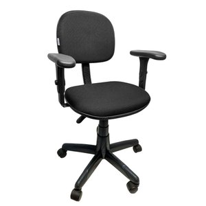 Cadeira Secretaria Giratória de Escritório com Regulagem de Altura em Jserrano:preto