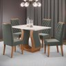 Mesa de Jantar 4 Lugares Los Angeles Mel/blonde/griss - Viero Móveis - 1