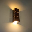 Ver imagem 4 de Arandela Focos Fachos Frisos 30cm para 2 Lâmpadas E27 - Marrom St1286