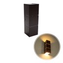 Ver imagem 1 de Arandela Focos Fachos Frisos 30cm para 2 Lâmpadas E27 - Marrom St1286