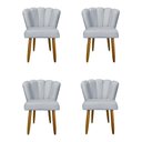 Ver imagem 1 de Kit 4 Cadeiras para Mesa de Jantar Flor - Balaqui Decor Cor: Cinza