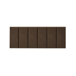 Cabeceira Painel Riscada Estofada para Cama de Casal 1,40 - Marrom - 2