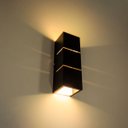 Ver imagem 3 de 3x Arandela Focos Fachos Frisos 30cm para 2 Lâmpadas E27 - Preta St1286