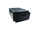 Ver imagem 2 de Kit 6 Gaveteiro Modular Empalhável Organizador Multiuso Rattan Plástico Resistente 1 Unidade Cor:Pre