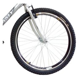 Bicicleta Aro 26 Samy Masculina 18 Marchas com Aros Aero - Prata/Preto - 3