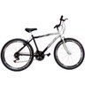 Bicicleta Aro 26 Samy Masculina 18 Marchas com Aros Aero - Prata/Preto - 1