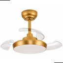 Ver imagem 1 de Ventilador de Teto Air Small Dourado Led Retrátil Controle Remoto Bivolt