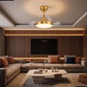 Ver imagem 7 de Ventilador de Teto Air Small Dourado Led Retrátil Controle Remoto Bivolt