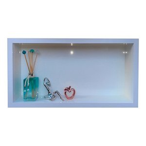 Nicho Porcelanato Banheiro Branco Polido 60x32cm