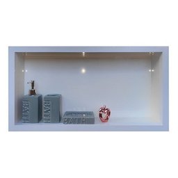 Nicho Porcelanato Banheiro Branco Polido 60x32cm - 2