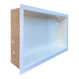 Nicho Porcelanato Banheiro Branco Polido 60x32cm - 5