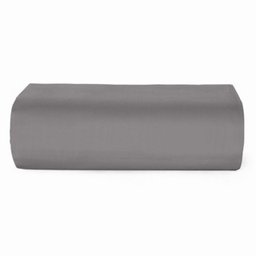 Lençol com Elástico para Cama Casal Teka Diamante 150 Fios - Tecido 100% Algodão - Cinza - 1