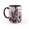 Caneca Angel Beats Fundo Branco Personagens 325 ml Cerâmica Interior e Alça Preta - 1