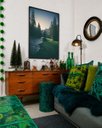 Ver imagem 2 de Quadro Canvas Floresta Pinheiros Rio 40x30cm Mold Preta