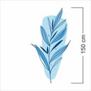 Ver imagem 4 de Adesivo Floral Boho Azul Estilo Nórdico 79x150 Minimalista Mod.03