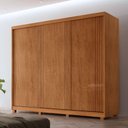 Ver imagem 1 de Guarda Roupa Casal Connor Mdf 3 Portas 6 Cabideiros com Pés Moderna Mobília