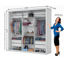 Ver imagem 2 de Guarda Roupa Clara 3 Pts com Espelho Branco - Carioca