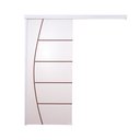 Ver imagem 4 de Porta de Correr Branco Prime Frisada 210x80 C/kit Completa