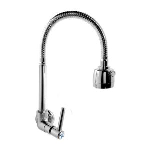 Torneira Cozinha Gourmet Flexível Luxo Parede 1/4 De Volta Metal