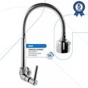 Ver imagem 2 de Torneira Cozinha Gourmet Flexível Luxo Parede 1/4 De Volta Metal