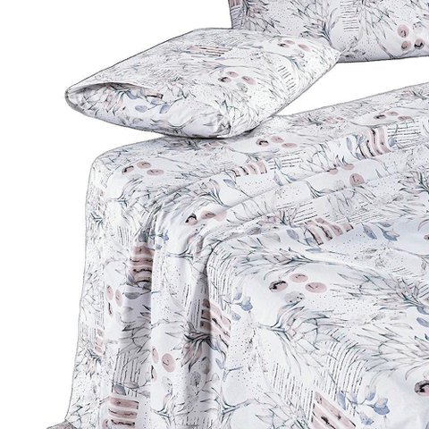 Jogo de Cama Lençol Casal Sensuale Percale 200 Fios 4 Peças - Protea - 80% Algodão, 20% Polié