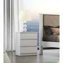 Ver imagem 1 de Mesa de Cabeceira 3 Gavetas Bari Novo Horizonte