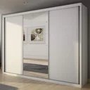 Ver imagem 1 de Guarda Roupa Casal com Espelho 3 Portas 4 Gavetas Paradizzo Gold Novo Horizonte