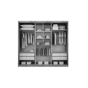 Ver imagem 2 de Guarda Roupa Casal com Espelho 3 Portas 4 Gavetas Paradizzo Gold Novo Horizonte