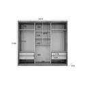 Ver imagem 4 de Guarda Roupa Casal com Espelho 3 Portas 4 Gavetas Paradizzo Gold Novo Horizonte