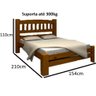 Cama Casal Em Madeira Maciça 100% Imbuia Para 300kg - 2
