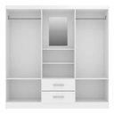 Ver imagem 3 de Guarda Roupa Casal Capelinha com 4 Portas 2 Gavetas Premium Quarto Moderno Cor Branco
