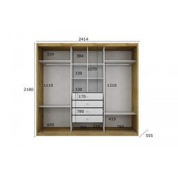 Guarda-Roupa Casal com Espelho 3 Portas 4 Gavetas Paradizzo Plus - 6 Guarda-Roupa Casal com Espelho 3 Portas 4 Gavetas Paradizzo Plus - 6