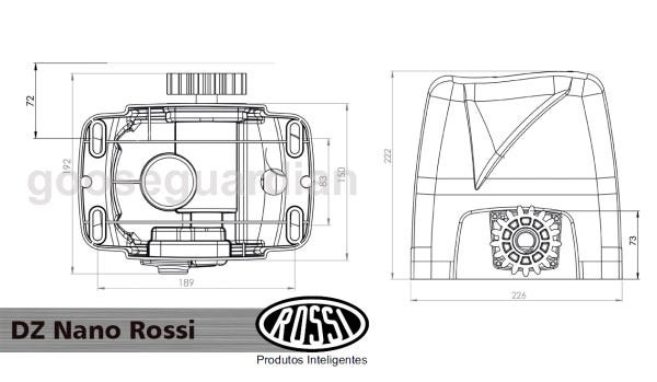 Kit Motor Rossi Dz Nano Biturbo 3 Crem 2 Control 600kg 5s 220V - 7