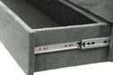 Ver imagem 3 de Recamier Puff Baú Sapateira com Gaveta 1,58 Cm para Cama Box Queen Size - Cinza Claro