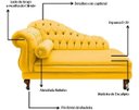 Ver imagem 3 de Recamier Divã Larissa 150cm Direito Suede:amarelo/liso