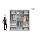 Ver imagem 5 de Guarda-Roupa Casal com Espelho 3 Portas de Correr Elegance