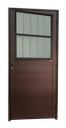 Ver imagem 1 de Porta Alumínio Lambril c/Grade 86 e. V.Boreal Marrom Corten Brimak