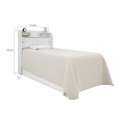 Ver imagem 3 de Cabeceira Solteiro para Box 88 Branco - Branco-Preto Elisa Framar