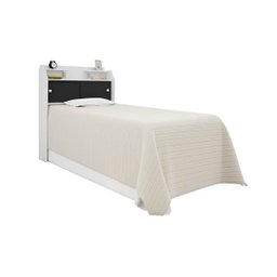 Cabeceira Solteiro para Box 88 Branco - Branco-Preto Elisa Framar - 4