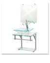Ver imagem 1 de Gabinete de Vidro 40cm para Banheiro Cuba Chanfrada Incolor - Dahora