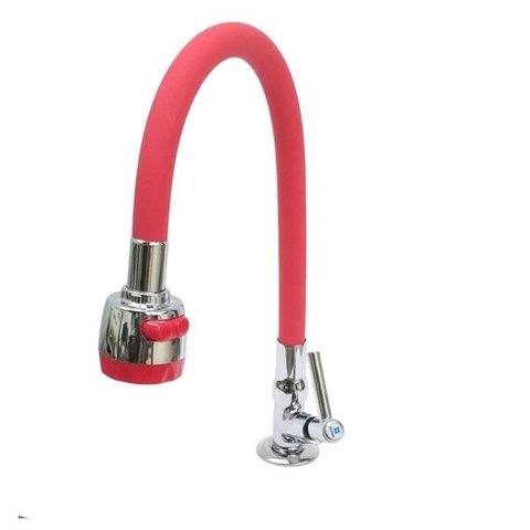 Torneira Gourmet Flexível Mesa Pia Cozinha Vermelha 1/4 De Volta 2 Jatos