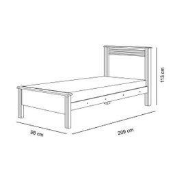 Cama Solteiro Verona Plus Móveis - 3