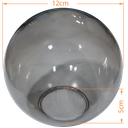 Ver imagem 2 de Globo Bolinha Vidro de Primeira Fumê Liso sem Colar 05x12