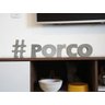 Letra Decorativa Concreto Nome Palavra Porco Hashtag - 2