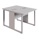 Ver imagem 6 de Plataforma para 2 Lugares Linha Corporativa Alto Padrão MDF-MDP 90cm Cinza F5 Office