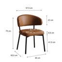 Ver imagem 3 de Conjunto 2 Cadeiras de Jantar Folk Tecido Revest Sintético Est.Preta