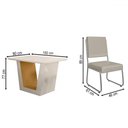 Ver imagem 3 de Mesa de Jantar 6 Lugares Viena Monaco com Vidro Cromado/nature/off White - Art Panta
