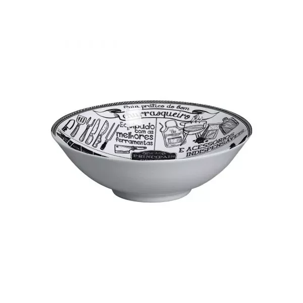 CONJUNTO COM 6 BOWLS DECORADO CHURRASCO ALLEANZA 1° LINHA