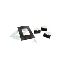 Conj Interruptor Preto 6 Teclas Slim Placa 4x2 C Paralelo - 7